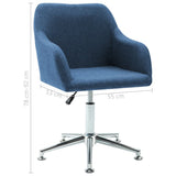 NNEVL Swivel Office Chair Blue Fabric