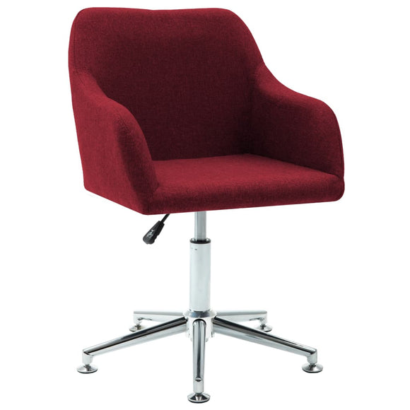 NNEVL Swivel Office Chair Wine Red Fabric