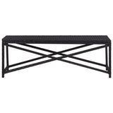 NNEVL Garden Bench 120 cm Poly Rattan Black