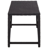 NNEVL Garden Bench 120 cm Poly Rattan Black
