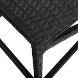 NNEVL Garden Bench 120 cm Poly Rattan Black