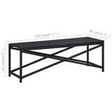 NNEVL Garden Bench 120 cm Poly Rattan Black