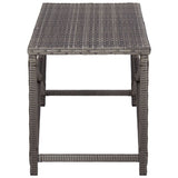 NNEVL Garden Bench 120 cm Poly Rattan Grey