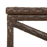 NNEVL Garden Bench 120 cm Poly Rattan Brown