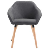 NNEVL Dining Chairs 4 pcs Dark Grey Fabric