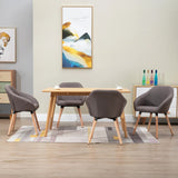 NNEVL Dining Chairs 4 pcs Taupe Fabric