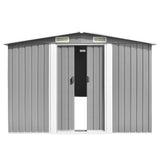 NNEVL Garden Shed 257x580x181 cm Metal Grey