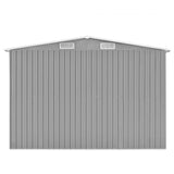 NNEVL Garden Shed 257x580x181 cm Metal Grey