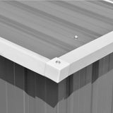 NNEVL Garden Shed 257x580x181 cm Metal Grey