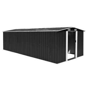 NNEVL Garden Shed 257x580x181 cm Metal Anthracite