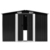 NNEVL Garden Shed 257x580x181 cm Metal Anthracite