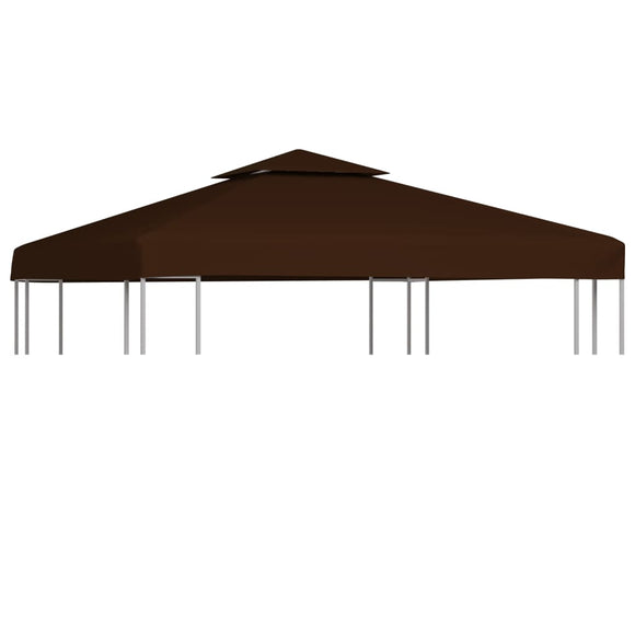 NNEVL 2-Tier Gazebo Top Cover 310 g/m² 3x3 m Brown