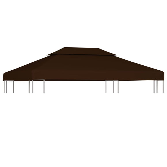 NNEVL 2-Tier Gazebo Top Cover 310 g/m² 4x3 m Brown