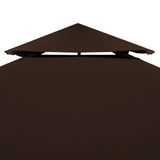 NNEVL 2-Tier Gazebo Top Cover 310 g/m² 4x3 m Brown