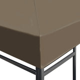 NNEVL Gazebo Top Cover 310 g/m² 3x3 m Taupe