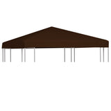 NNEVL Gazebo Top Cover 310 g/m² 3x3 m Brown