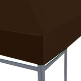 NNEVL Gazebo Top Cover 310 g/m² 3x3 m Brown