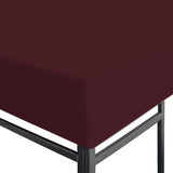 NNEVL Gazebo Top Cover 310 g/m² 3x4 m Bordeaux