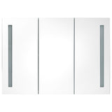 NNEVL LED Bathroom Mirror Cabinet 89x14x62 cm