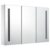 NNEVL LED Bathroom Mirror Cabinet 89x14x62 cm