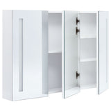 NNEVL LED Bathroom Mirror Cabinet 89x14x62 cm