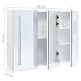NNEVL LED Bathroom Mirror Cabinet 89x14x62 cm