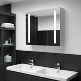 NNEVL LED Bathroom Mirror Cabinet 89x14x62 cm