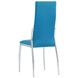NNEVL Dining Chairs 6 pcs Blue Faux Leather