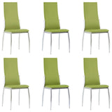 NNEVL Dining Chairs 6 pcs Green Faux Leather