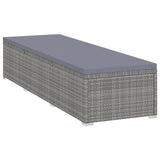 NNEVL Sun Lounger with Cushion Poly Rattan Grey