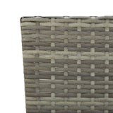 NNEVL Garden Bench with Cushions 176 cm Grey Poly Rattan