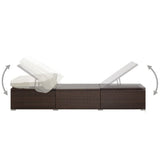 NNEVL Sun Lounger with Canopy and Cushion Poly Rattan Brown