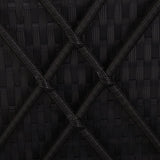 NNEVL Sun Lounger with Canopy and Cushion Poly Rattan Black