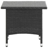 NNEVL Tea Table Black 50x50x47 cm Poly Rattan