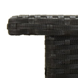 NNEVL Tea Table Black 50x50x47 cm Poly Rattan