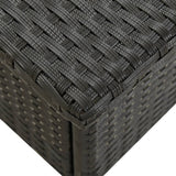 NNEVL Tea Table Black 50x50x47 cm Poly Rattan