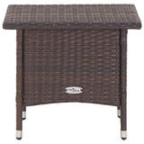 NNEVL Tea Table Brown 50x50x47 cm Poly Rattan