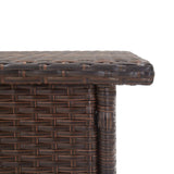 NNEVL Tea Table Brown 50x50x47 cm Poly Rattan