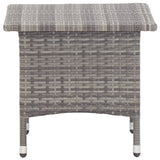 NNEVL Tea Table Grey 50x50x47 cm Poly Rattan