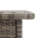 NNEVL Tea Table Grey 50x50x47 cm Poly Rattan