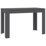 NNEVL Dining Table Grey 120x60x76 cm Chipboard