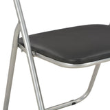 NNEVL Folding Dining Chairs 6 pcs Black Faux Leather