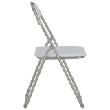 NNEVL Folding Dining Chairs 4 pcs White Faux Leather