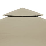 NNEVL Gazebo Cover Canopy Replacement 310 g / m² Beige 3x3 m