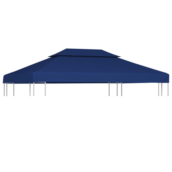 NNEVL 2-Tier Gazebo Top Cover 310 g/m? 4x3 m Blue