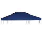 NNEVL 2-Tier Gazebo Top Cover 310 g/m? 4x3 m Blue