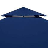 NNEVL 2-Tier Gazebo Top Cover 310 g/m? 4x3 m Blue