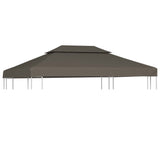 NNEVL 2-Tier Gazebo Top Cover 310 g/m? 4x3 m Taupe