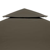 NNEVL 2-Tier Gazebo Top Cover 310 g/m? 4x3 m Taupe