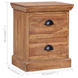NNEVL Bedside Cabinet 40x30x50 cm Solid Teak
